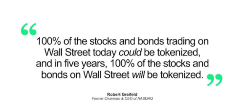 「星空财经」前纳斯达克CEO：华尔街100%的股票和债券将被代币化