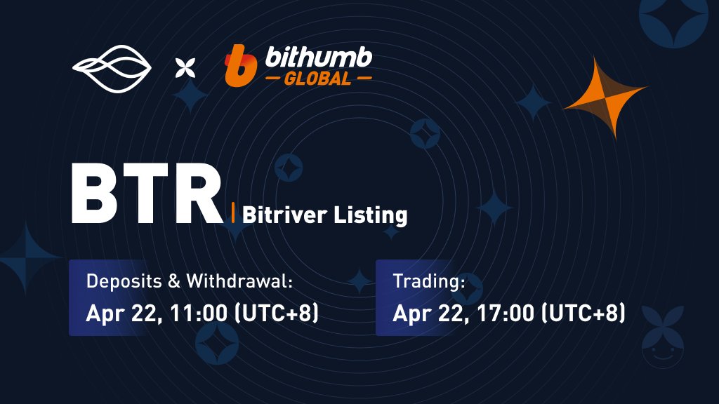 BitRiver能源通证BTR已正式登陆Bithumb Global交易所并开始交易